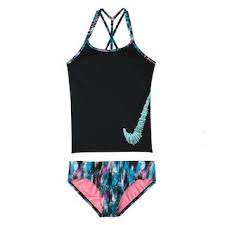 Girls 7 16 Nike Sprinkles T Crossback Tankini Swimsuit Set Kohls In 2021 Tankini Tankini Swimsuits Swimsuit Set