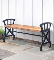 We recommend you regularly treat this bench with protective teak oil to maintain its finish. Indoor Outdoor Reclaimed Teak New Castle Backless Bench Plowhearth