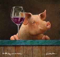 This Little Piggy Went Wine Tasting By Will Bullas Pig Painting Wine Art Pig Art