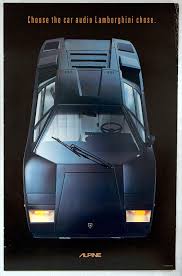 Lamborghini countach red 24 x 43 large hd wall poster print. Sold Price Advertising Poster Alpine Car Audio Lamborghini Countach April 6 0120 3 00 Pm Bst
