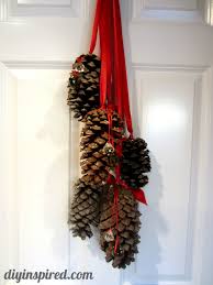 Hanging Pine Cone Decoration Diy Inspired Pine Cone Decorations Pine Cone Christmas Decorations Christmas Decor Diy