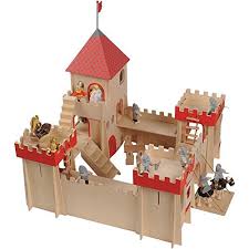 Building our backyard castle with wood naturally fort roundup emily henderson : Constructive Playthings Classic Wooden Castle Playset Includes 14 Posable Figurines And 8 Piece Wooden Furniture Set Ages 4 And Up Walmart Com Walmart Com