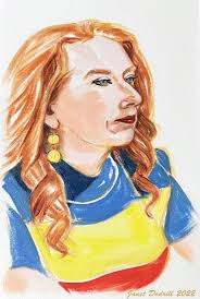 The Pretentious Cleveland Portrait Artists drawing Lavonne Urban 8-5-22 —  The Pretentious Cleveland Portrait Artists.