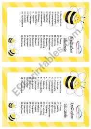Spelling Bee Esl Worksheet By Ymperio Reyes
