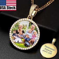 Brave, strong, courageous, this men's engraved necklace reminds me he has the heart of a lion. Round Medallions Custom Photo Pendant Necklace Men Hip Hop Jewelry Personalized Custom Name Engraved Pendant Zircon Chains Gift Super Offer 43d3 Goteborgsaventyrscenter