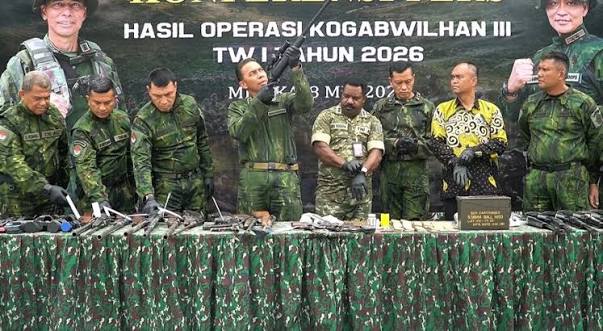 Kogabwilhan III Amankan 79 Senjata dalam Operasi Papua