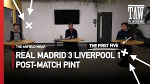 Während madrid nach dem am samstag gewonnenen clasico nun als favorit auf die spanische meisterschaft gilt, ist titelverteidiger liverpool in england nur sechster. Real Madrid 3 Liverpool 1 The Post Match Pint First Five Youtube