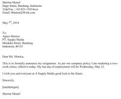Please accept this letter of resignation from the position of job title, effective two weeks from today. Surat Rasmi Berhenti Kerja Notis 2 Minggu Rasmi L