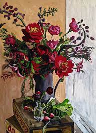 Vejo Flores Em Voce 1 20 X 0 90 Oleo Sobre Tela 8 2014 By Georgia Lobo Flores Ver Flores Floral