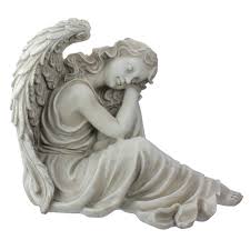 19 Gray Peaceful Resting Angel Outdoor Garden Statue Walmart Com Walmart Com