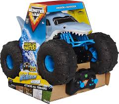 Free printable monster trucks coloring pages truck coloring pages. Monster Jam Official Megalodon Storm All Terrain Remote Control Monster Truck 1 15 Scale Amazon Co Uk Toys Games