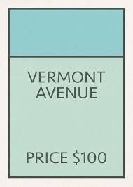 The first person to collect $100,000,000 wins. Vermont Avenue Vintage Retro Monopoly Board Game Card Mixed Media By Design Turnpike
