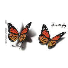 Flutter Small 3d Monarch Butterfly Temporary Tattoo Monarch Butterfly Tattoo Butterfly Tattoo Butterfly Tattoo Meaning
