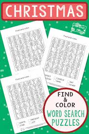 Find and circle the words in the word search puzzle and number the pictures. Christmas Find And Color Word Search Puzzles Itsybitsyfun Com