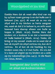 Woordgebed Vir Jou Kind Special Words Words Mind Thoughts