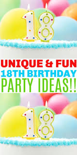 Unique Birthday Themes For Women These 20 Fun And Unique 18th Birthday Party Ideas Are Great For Men Or Wom 18th Birthday Party 18th Birthday Ideas For Boys 18th Birthday Party Ideas For Girls