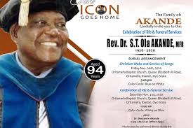 Dr.​ Ola Akande for burial November 21