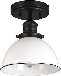 Maybe you would like to learn more about one of these? Design House 588319 Savannah Farmhouse Indoor Dimmable Light Metal Shade Ceiling Matte Black White Metal Shades Metal Lighting Modern Led Ceiling Lights