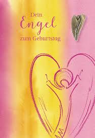 Gluckwunschkarte Geburtstag Bronze Engel 5 St Kuvert Naturpapier Freude