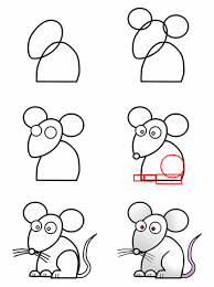 Drawing A Cartoon Mouse Easy Drawings Drawing Lessons Drawing For Kids