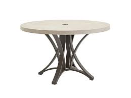 Get free shipping on qualified round outdoor coffee tables or buy online pick up in store today in the outdoors department. Stone Umbrella Hole Patio Tables You Ll Love In 2021 Wayfair