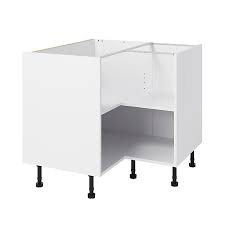 Mon avis sur la qualité des cuisines brico dépôt ne se base que sur un a priori de ma part,. Caisson Bas D Angle De Cuisine Goodhome Caraway Blanc H 72 Cm X L 93 Cm Castorama