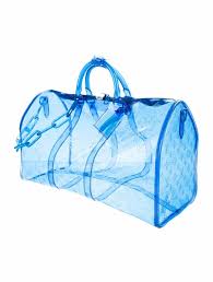 Black And White Louis Vuitton Duffle Bag Louis Vuitton X Virgil Abloh Keepall Rgb 50 Blue Monogram Pvc Ss19 Limited Bag Louisvuitton Lvb Louis Vuitton Duffle Bag Louis Vuitton Bag Vuitton Handbags