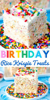Birthday Cake Rice Krispie Treats Nutrition Birthday Rice Krispie Treats In 2020 Krispie Treats Recipe Rice Krispy Treats Recipe Rice Krispie Treats Birthday