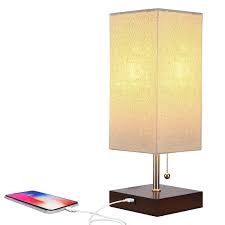 Brightech Grace Led Usb Bedside Table Desk Lamp Modern Lamp With Soft Ambient Light Unique Lampshade Func Modern Desk Lamp Indoor Lamp Side Table Lamps