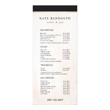 Elegant Black White Marble Salon Price List Menu Zazzle Com Salon Price List Black And White Marble Salon Gifts