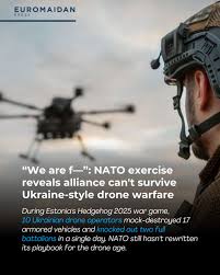 Euromaidan - Estonia's Hedgehog 2025 war game involved 16,000 troops from  12 NATO countries. Ukrainian drone specialists, some rotated straight from  the front, helped simulate Ukraine-style battlefield conditions, according  to reporting from