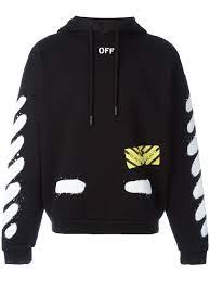 Off White Diagonals Ferns Hoody 1088 Black Multi Men Clothing Hoodies Ow339 121 90 Off White Clothing Official Site