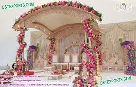 Latest Indian Wedding Wooden Mandap America London Uk England Romania Europe Australia Spai Indian Wedding Decorations Wedding Deco Wedding Mandap