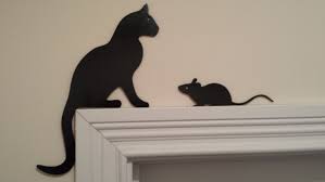 Mouse Silhouette Door Loom Weaving Google Haku Chat Et Souris Silhouette Chat Silhouette Chat Noir