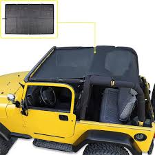 Mesh Bikini Top Roof Cover Soft Sunshade for Jeep Wrangler TJ 97-2006 YJ  87-99 | eBay