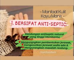 Kayu manis sering dijadikan sebagai bumbu atau memiliki aroma yang kuat dan juga rasa yang manis dan sedikit pedas menjadikan kayu manis sebagai primadona dalam hal rempah rempah. Manfaat Kulit Kayu Manis Nurr Healthcare My Hq Facebook
