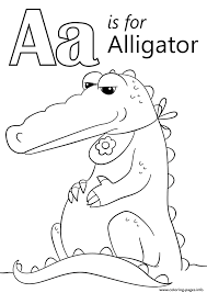 A a a coloring page. Letter A Is For Alligator Coloring Pages Printable