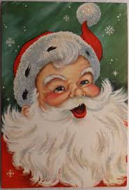 Vtg Christmas Greeting Card Diecut Santa Claus Feed Reindeer Corn 40 50s Whitman Ebay Christmas Paintings Vintage Christmas Images Vintage Christmas Cards