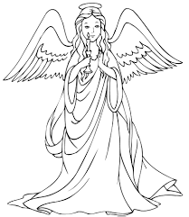 Cute angels coloring pages print. Coloring Pages Christmas Angels