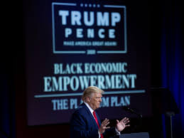 Neither is wearing a mask. With Lil Wayne Ice Cube And 50 Cent Trump Makes Final Push For Black Voters Wyoming Public Media
