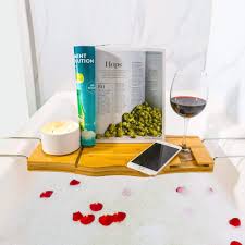 Its length is adjustable between 70 and 105cm. Bathtub Tray Caddy For Tub Luxury Bath Accessory Monsuri