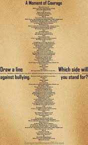 Unexpected Moments Community Blog Words Of Wisdom 25a A Moment Of Courage A Rhyming Reverse Poem About Bullying Reverse Poem Words Of Wisdom Words