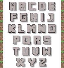 Free Printable Minecraft Letters Google Search Minecraft Font Minecraft Party Minecraft Birthday Party