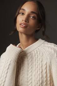 Anthropologie Twofer Sweater Tiered Dress In White