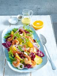 Salade De Crevettes A L Orange Recette Salade De Crevettes Salade Recettes De Salade Saines