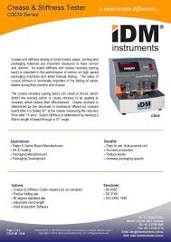 New Datasheet For C0039 Series Crease Stiffness Testers Tester Carton Board Instruments