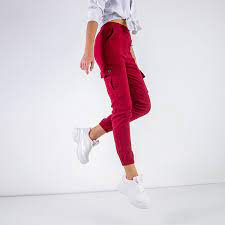 Women S Maroon Cargo Pants With Pockets Clothing Red Maroon Woman Clothing Pants Jogging Trousers Woman Pants Joggers Sweatpants Woman Pants Cargo Pants Woman Clothing Pants Cargo Trousers