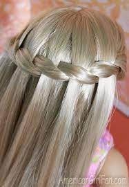 American Girl Doll Hairstyle Waterfall Twist Braid Americangirlfan Cabelo Penteado Penteados Cabelo