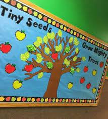 Big Tree With Polka Dot Leaves Bulletin Board Tree Preschool Bulletin Toddler Bulletin Boards