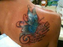 Butterfly Tattoo In Memory Of My Dad Butterfly Tattoo Tattoos Memorial Tattoos